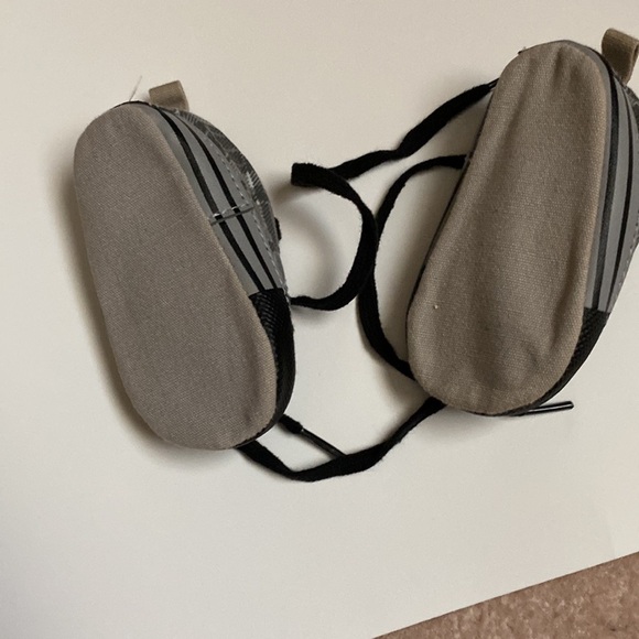 Boys, newborn, gray and black shoes with ties brand is vitamin baby - Picture 3 of 5